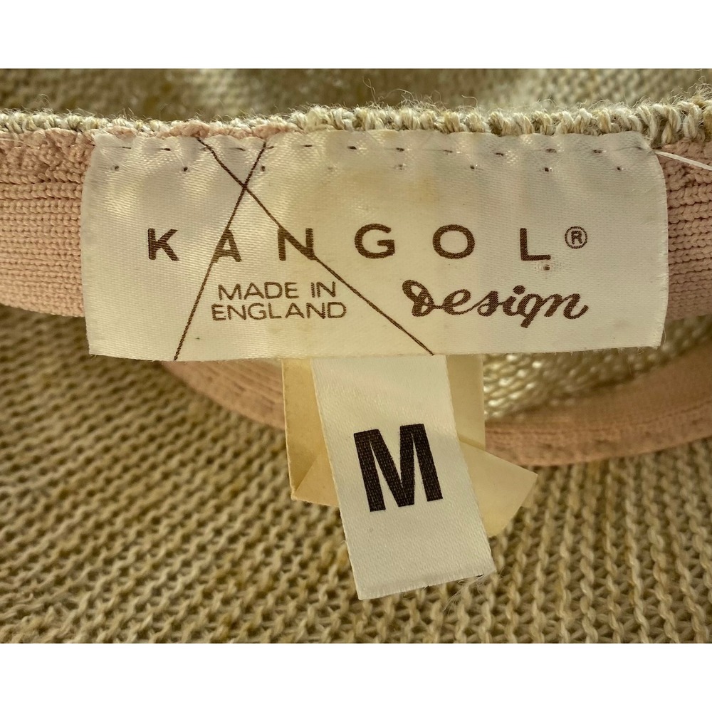 Kangol Design Flat Cap Mens Medium Tan Beige Knit Ivy Hat MadeEngland Vintage - Picture 3 of 9